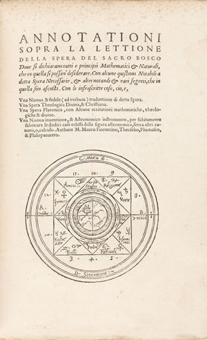 Giovanni de Sacrobosco - Annotations above the lectern of the Spera del Sacro Bosco