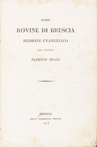 Delle rovine di Brescia. Sermone evangelico, 1815