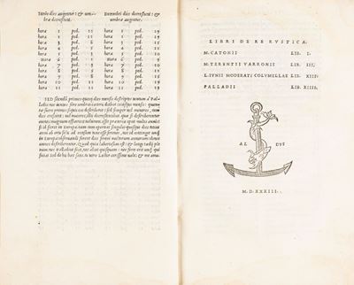 De rustica, 1533, Seconda edizione aldina