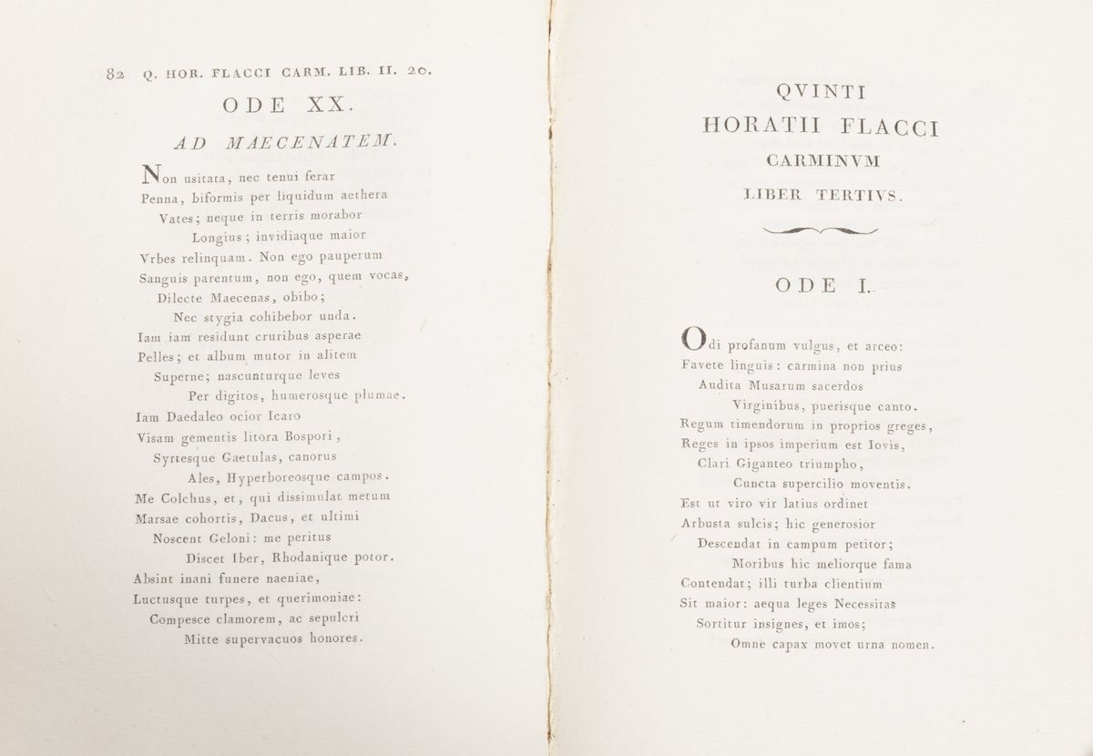 Quinto Orazio Flacco - Opera - Edizione bodoniana del 1793