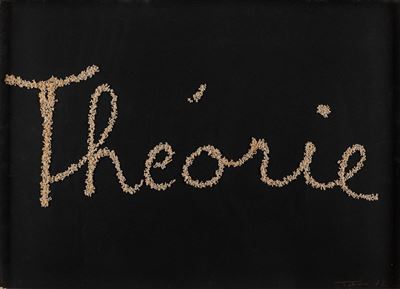 Théorie, tecnica mista e collage su cartoncino applicato su tavola