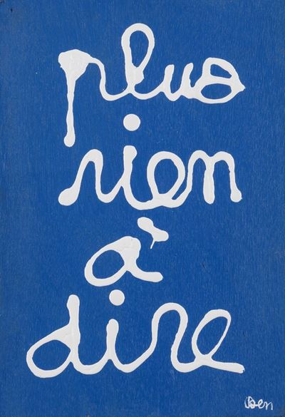 Plus rien à dire, acrilico su tavola