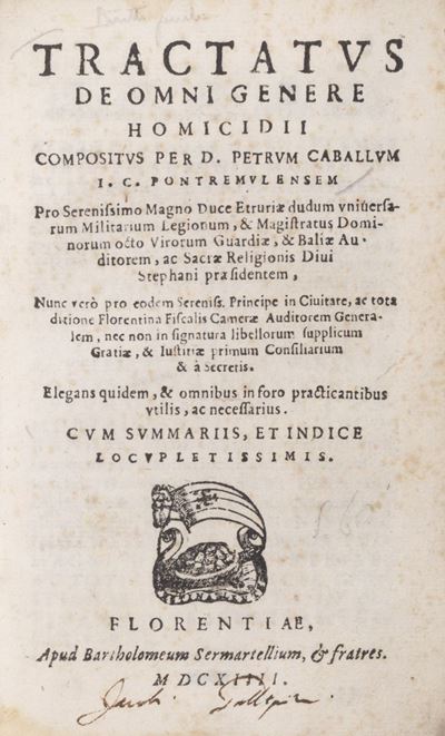 Tractatus de omni genere Homicidii, 1614