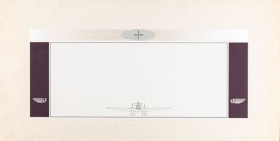 Senza titolo (Progetto), serigrafia e collage su carta, 1981