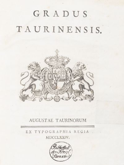 Beccaria, Gradus Taurinensis - Prima edizione del 1774