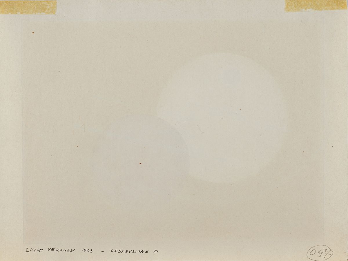 Luigi Veronesi - Composizione P, tempera su carta
