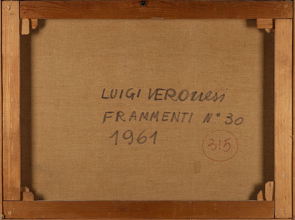 Luigi Veronesi - Frammenti n. 30, olio su tela