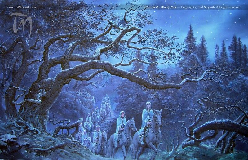 Ted Nasmith - Elves in The Woody End
