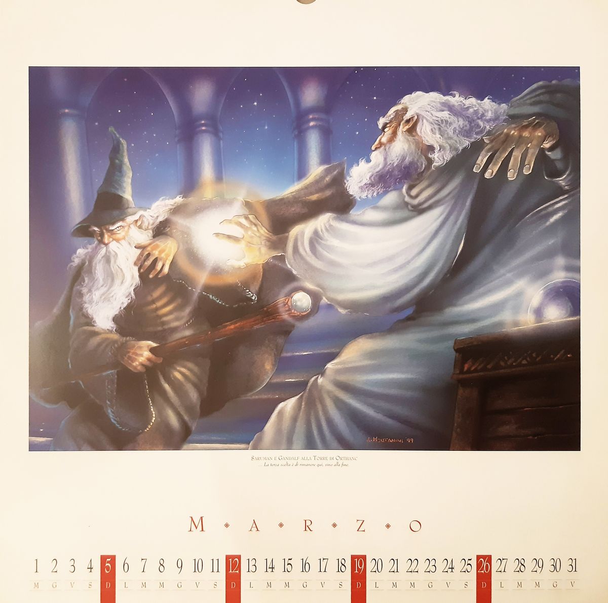 Angelo Montanini - Saruman e Gandalf alla Torre di Orthanc