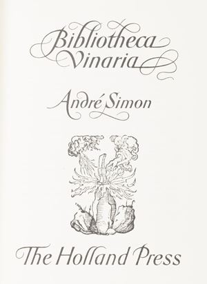 André Simon - Bibliotheca vinaria