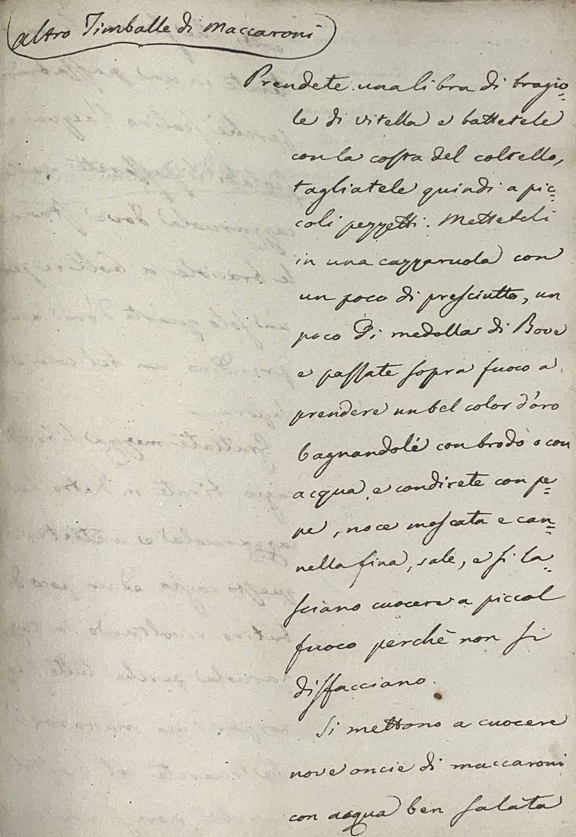 Manoscritto del XIX secolo, Gastronomia parziale e nozioni sulla Pasticceria con cenni sull'arte ...
