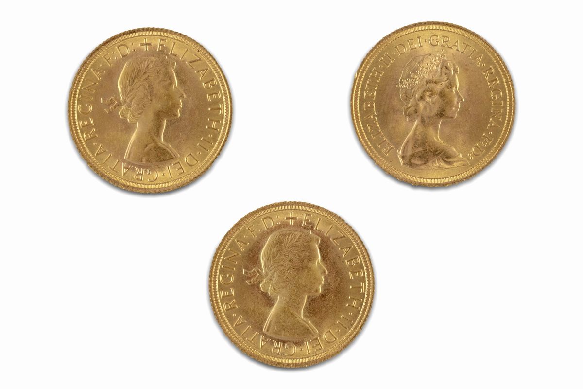 Gran Bretagna, Elizabeth II, (1952-2022) - Lotto di 3 Sterline