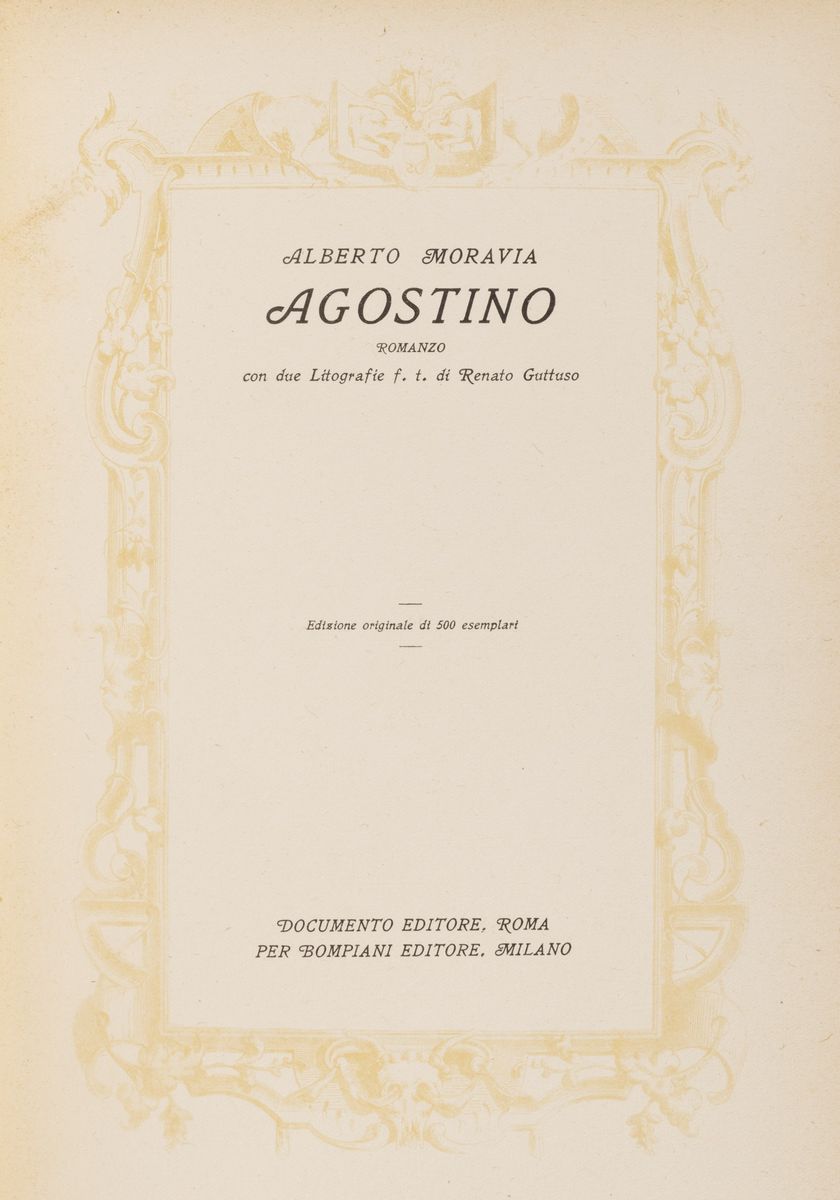 Renato Guttuso - Agostino - Litografie e testatina, 1944