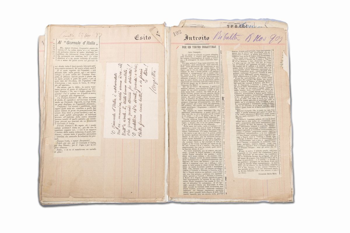 Edoardo Scarpetta - Poesia autografa e firmata, 1907