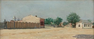 Strada a Orenburg, olio su tela
