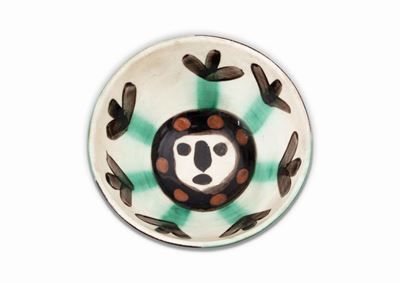 Visage, ceramica smaltata, 1955