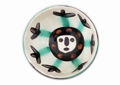 Visage - ceramica smaltata, 1955
