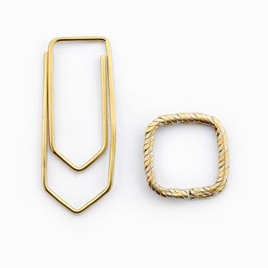 Lot of 2 money clips in 18K yellow gold