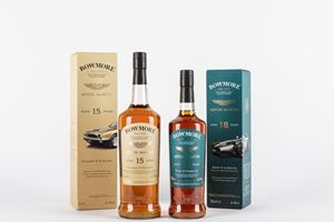 Bowmore Aston Martin Edition 15 and 18 YO (2 BT - 100 and 70 cl)