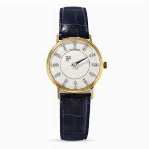 A 14K yellow gold and diamond wristwatch, Mysterious Longines