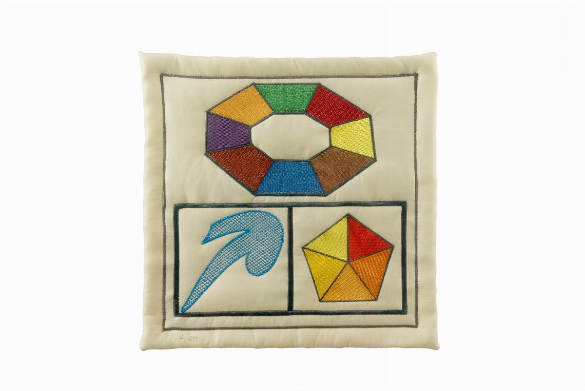 Lucio del Pezzo - Anello Cromatico, coppia di arazzi, 1991