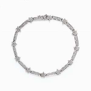 A 18K two color gold and diamond bracelet