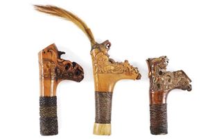 Impugnatura da mandau (lotto di tre)