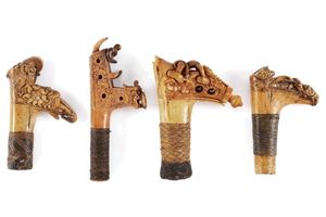 Impugnatura da mandau (lotto di quattro)