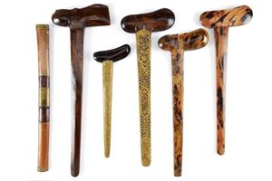 A lot of five kris scabbards