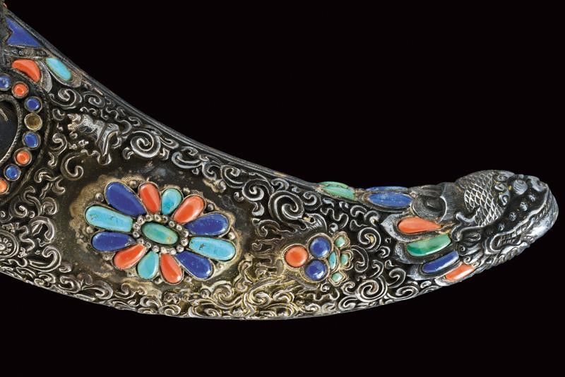 Rara Daga Cerimoniale con Fornimenti in Argento