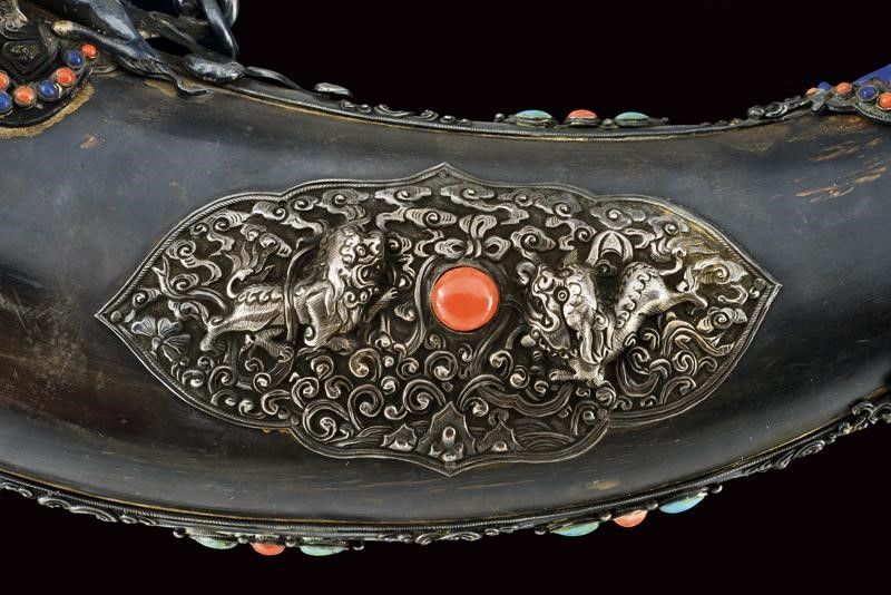Rara Daga Cerimoniale con Fornimenti in Argento