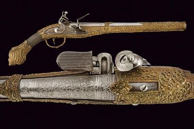 Elegante Pistola a Pietra Focaia