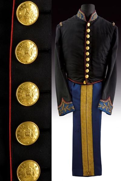Uniforme di Servizio del Generale della Guardia Nobile Adolfo Pianciani Epoca Papa Leone XIII