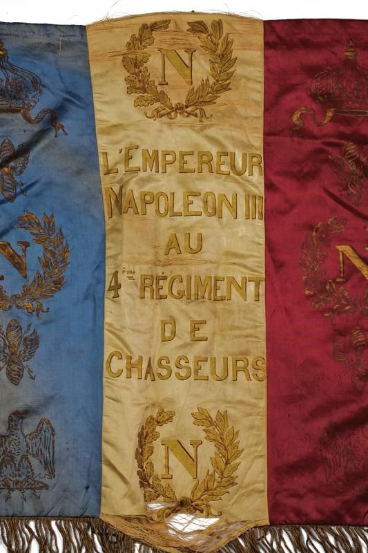 Bandiera del '4e Regiment De Chasseurs', Dono di Napoleone III al Reggimento