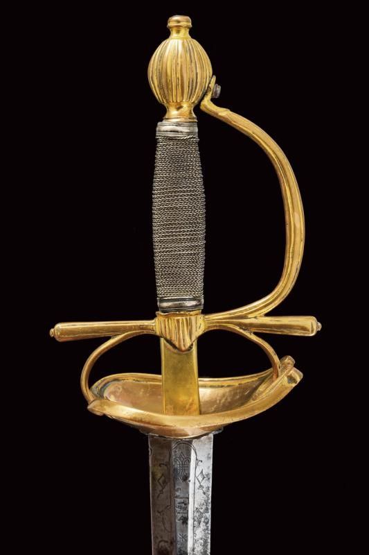 Spada da Ufficiale delle Guardie del Corpo a Piedi, Epoca Ferdinando IV