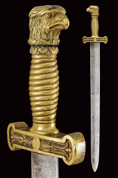 Raro Gladio della Guardia Civica Mod. 1847 con Pomo a Testa D'aquila