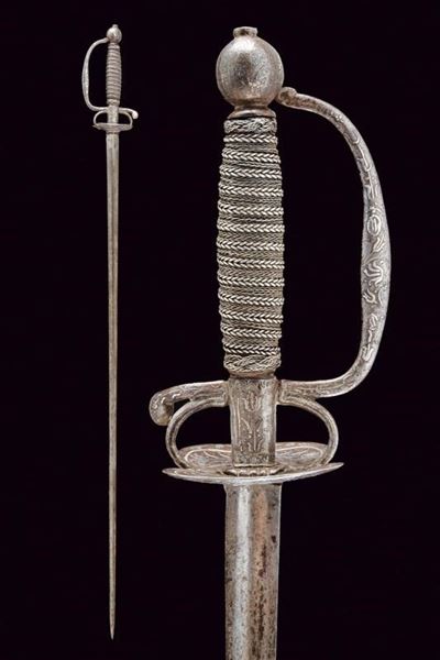 Spadino Decorato in Argento