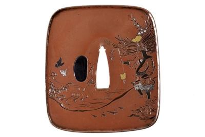 Interessante Tsuba Firmata Dairiusai Otsuki Mitsuoki