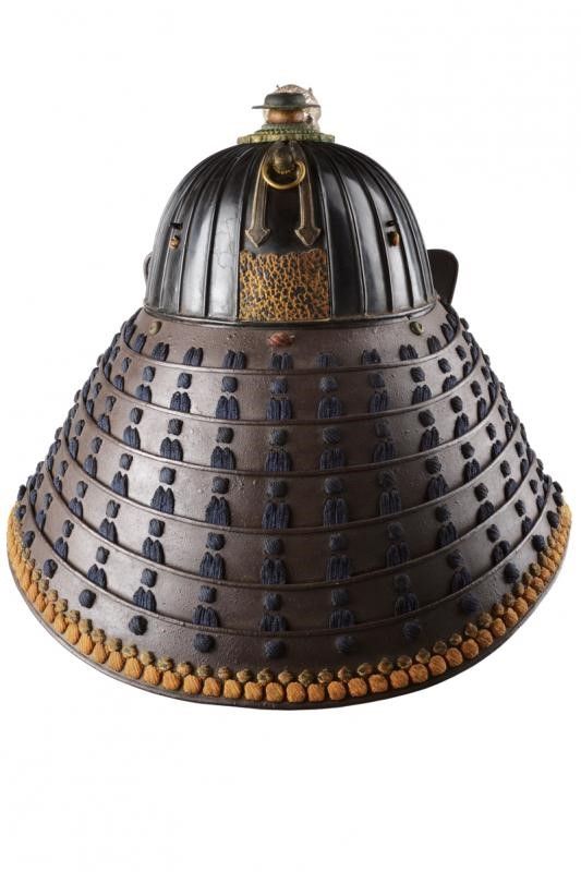 Suji Kabuto in Ferro con Certificato Nihon Bugu-kacchu Hozon-kennkyu-kai