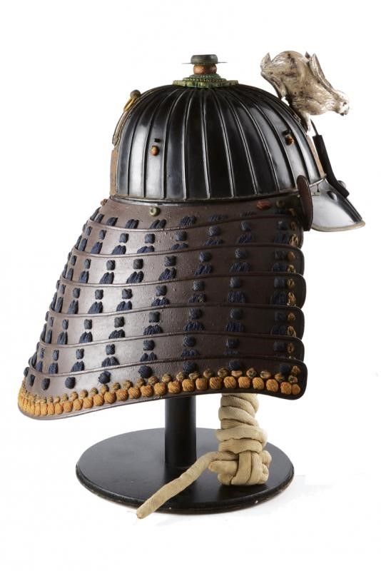 Suji Kabuto in Ferro con Certificato Nihon Bugu-kacchu Hozon-kennkyu-kai
