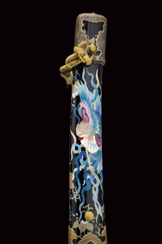 Tachi con Koshirae Lavorato in Cloisonne