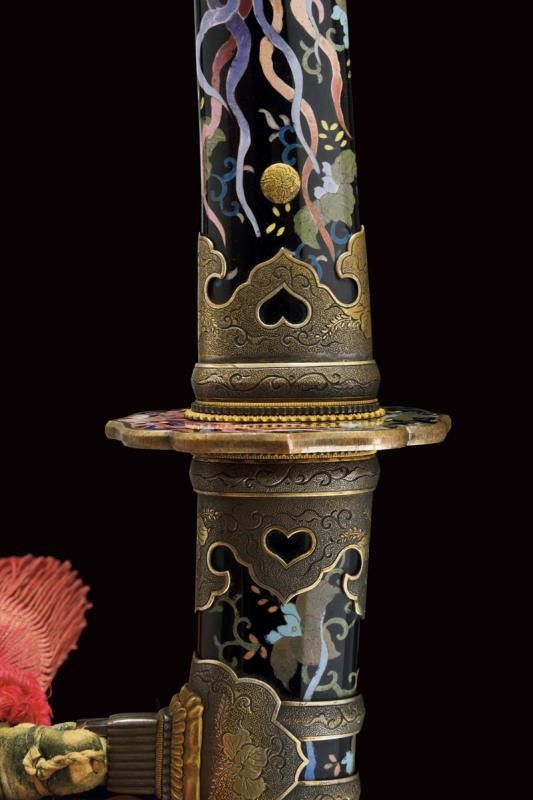 Tachi con Koshirae Lavorato in Cloisonne