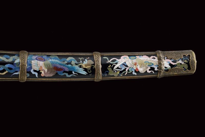 Tachi con Koshirae Lavorato in Cloisonne