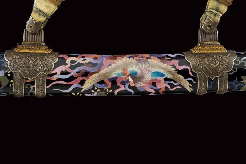 Tachi con Koshirae Lavorato in Cloisonne