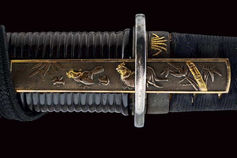 Bel Wakizashi con Shirasaya e Koshirae