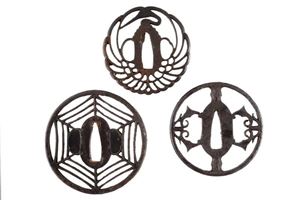 Lotto di tre tsuba