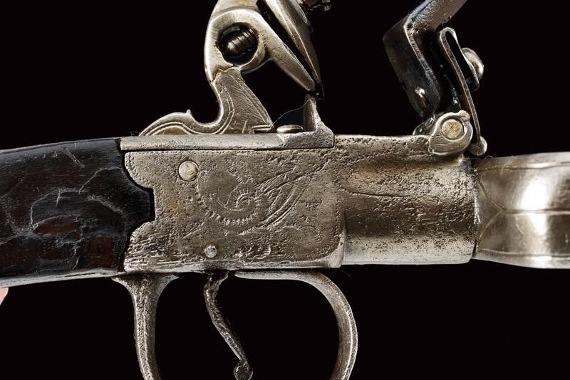 Rara Pistola 'duck's Foot' a Pietra Focaia