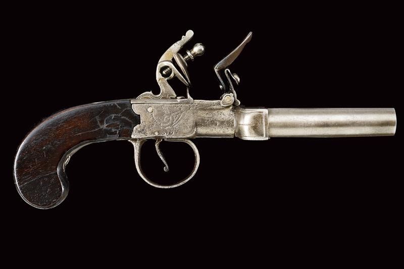 Rara Pistola 'duck's Foot' a Pietra Focaia
