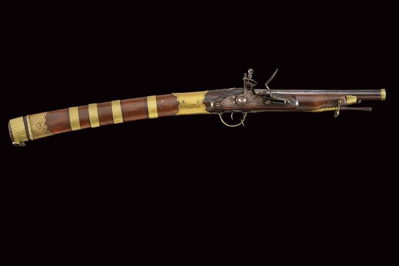 Fucile Corto a Pietra Focaia Combinato con un Dha (sciabola)