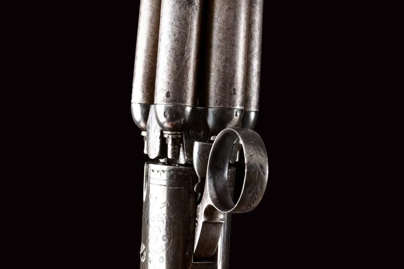 Bel Pepperbox Revolver a Luminello a Sei Canne di Mariette